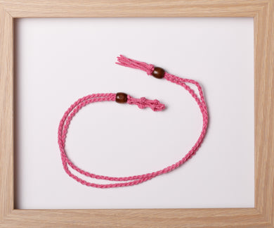 Bright Pink 2Tail Hemp Necklace