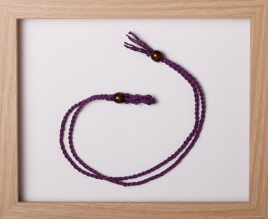Dark Purple 2Tail Hemp Necklace
