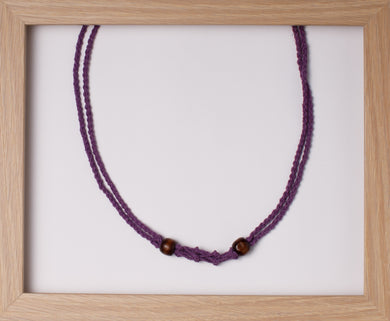 Dark Purple 4String Hemp Necklace