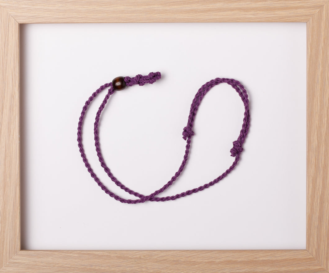 Dark Purple Choker Hemp Necklace