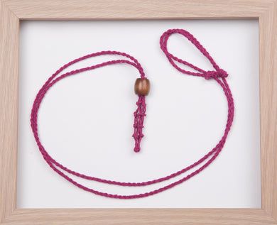 Dark Pink Standard Hemp Necklace