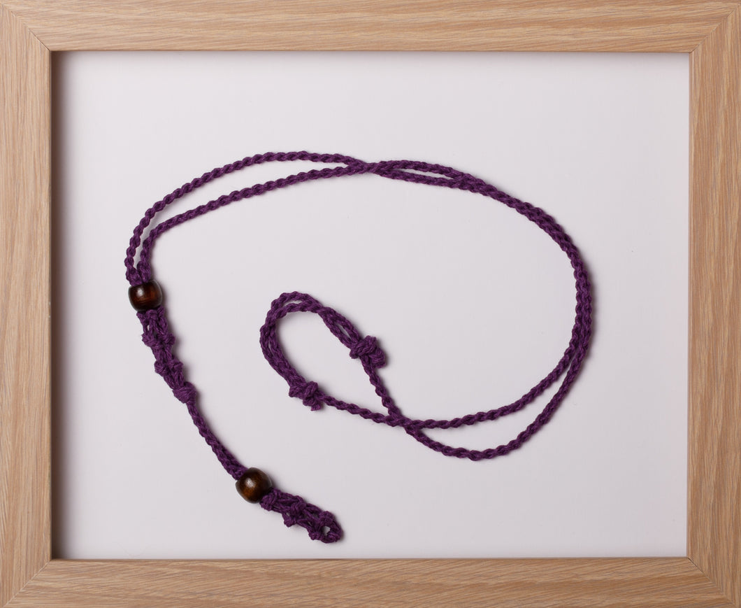 Dark Purple Double Hemp Necklace