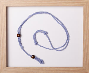 French Blue Double Hemp Necklace