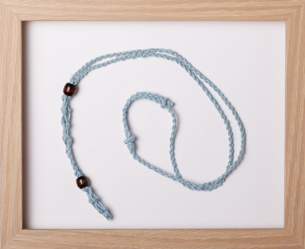 Light Blue Double Hemp Necklace