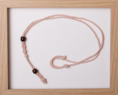 Powder Pink Double Hemp Necklace