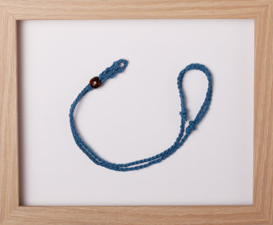 Dusty Blue Choker Hemp Necklace