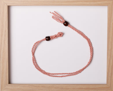 Dusty Pink 2Tail Hemp Necklace
