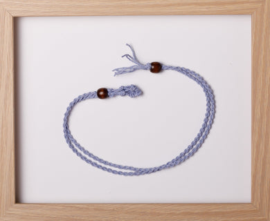 French Blue 2Tail Hemp Necklace