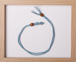 Light Blue 2Tail Hemp Necklace