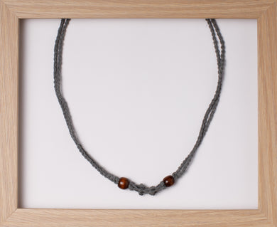 Light Grey 4String Hemp Necklace