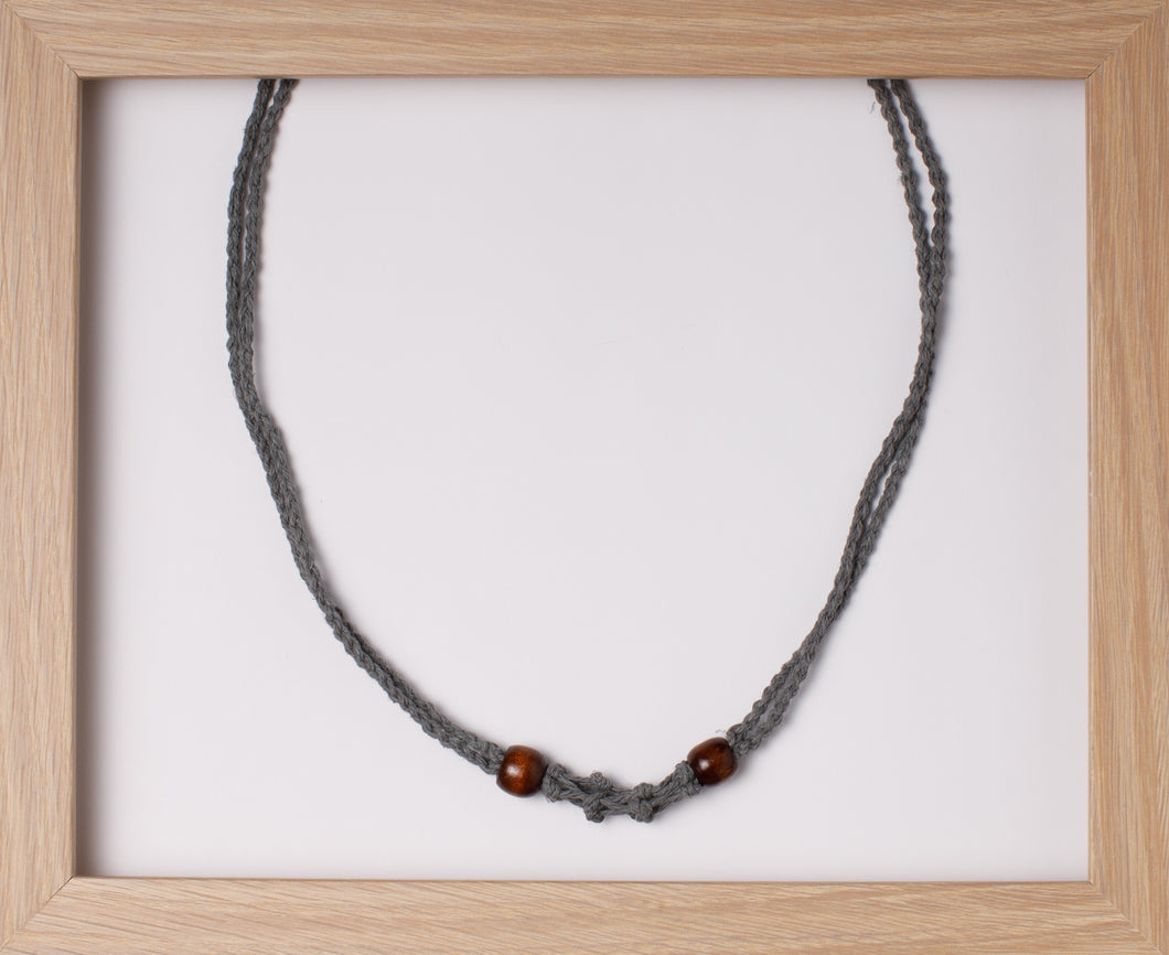 Light Grey 4String Hemp Necklace