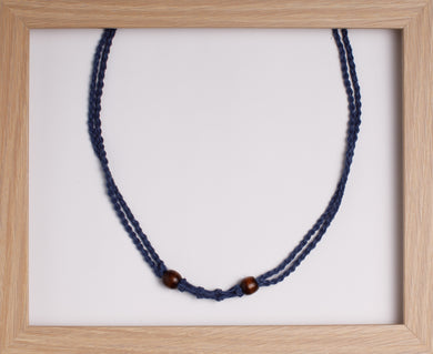 Navy 4String Hemp Necklace