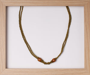 Olive 4String Hemp Necklace