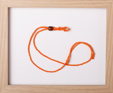 Orange Choker Hemp Necklace