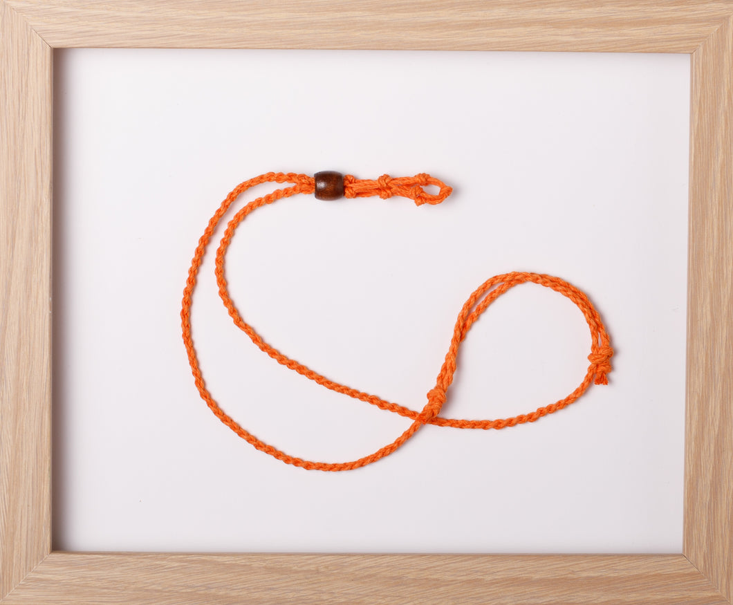 Orange Choker Hemp Necklace