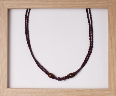 Plum 4String Hemp Necklace