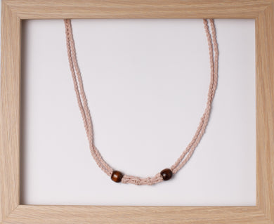 Powder Pink 4String Hemp Necklace