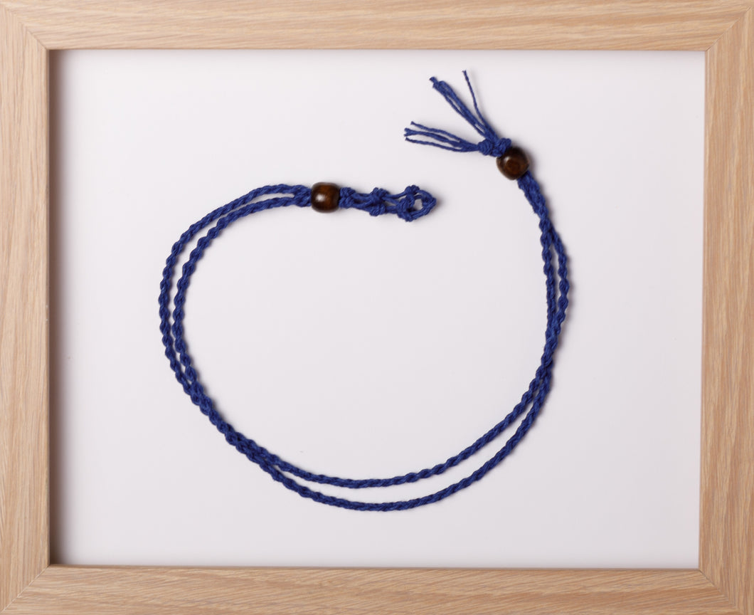 Royal Blue 2Tail Hemp Necklace