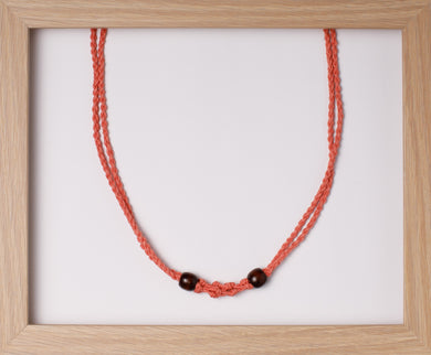 Sunset Coral 4String Hemp Necklace