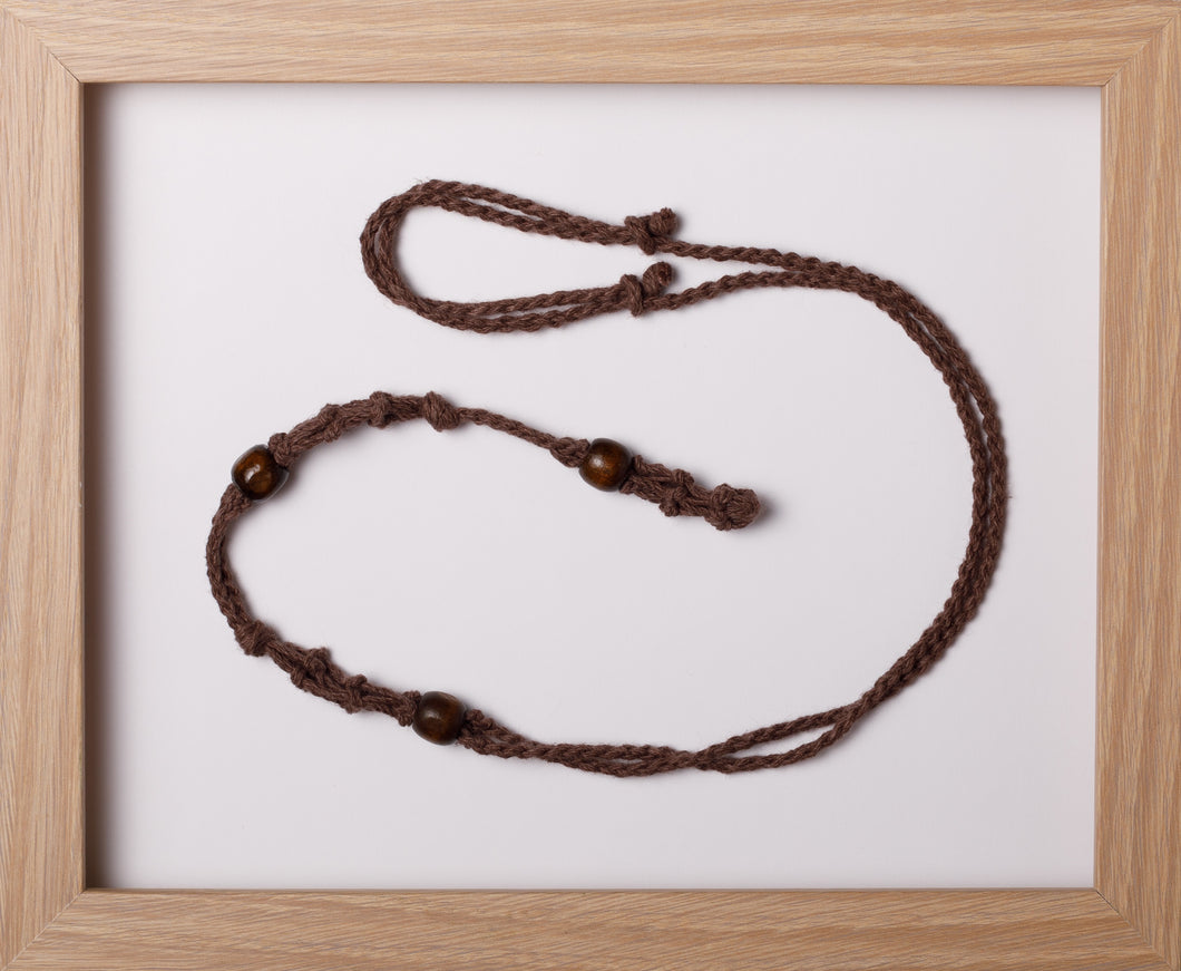 Light Brown Triple Hemp Necklace