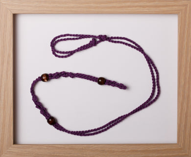 Dark Purple Triple Hemp Necklace