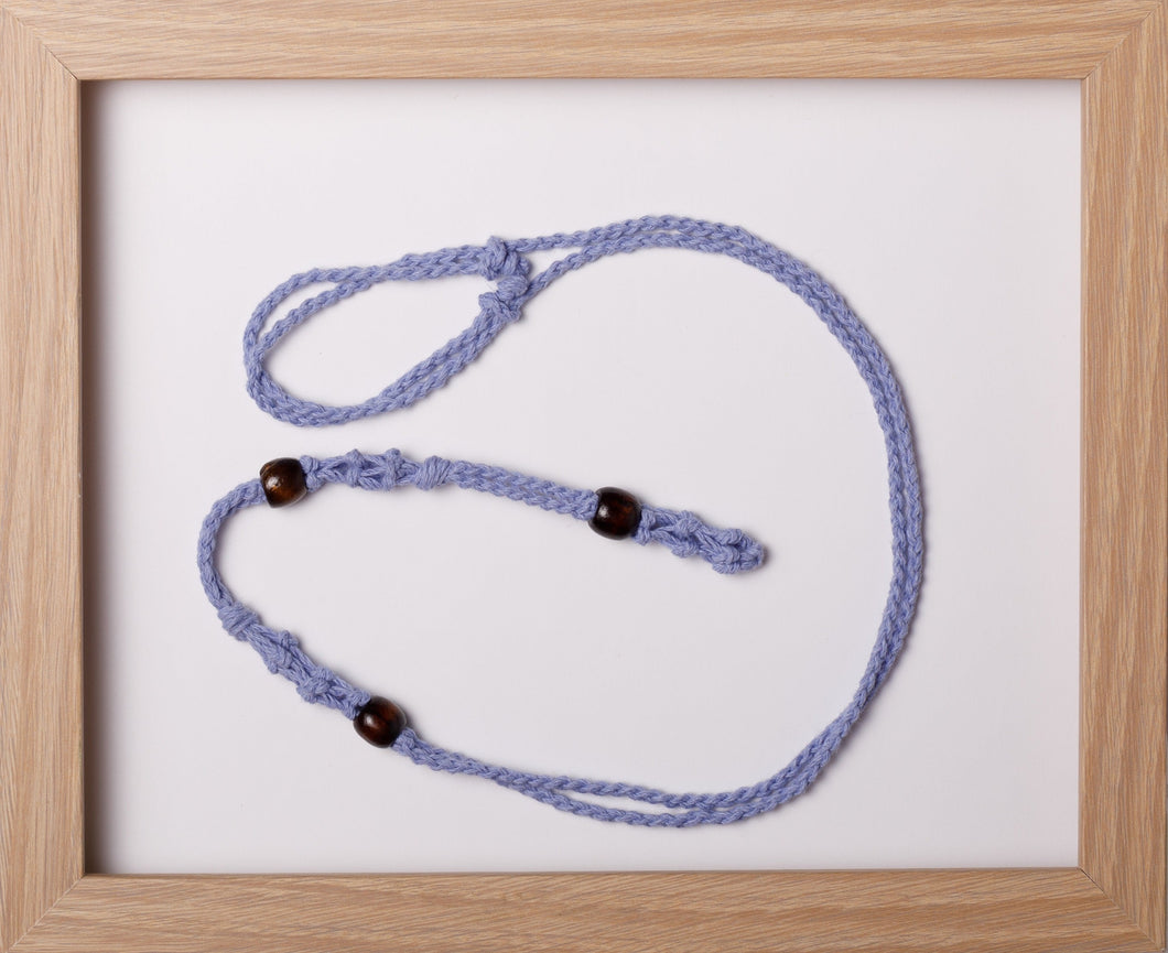 French Blue Triple Hemp Necklace
