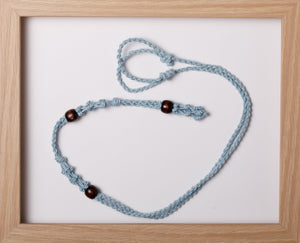 Light Blue Triple Hemp Necklace