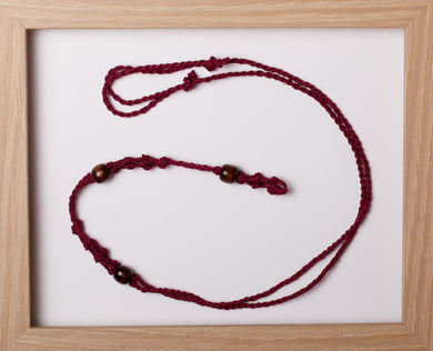 Magenta Triple Hemp Necklace