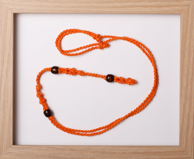 Orange Triple Hemp Necklace