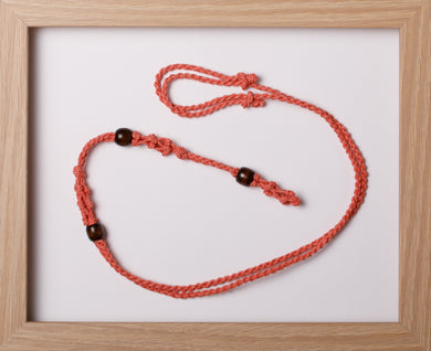 Sunset Coral Triple Hemp Necklace