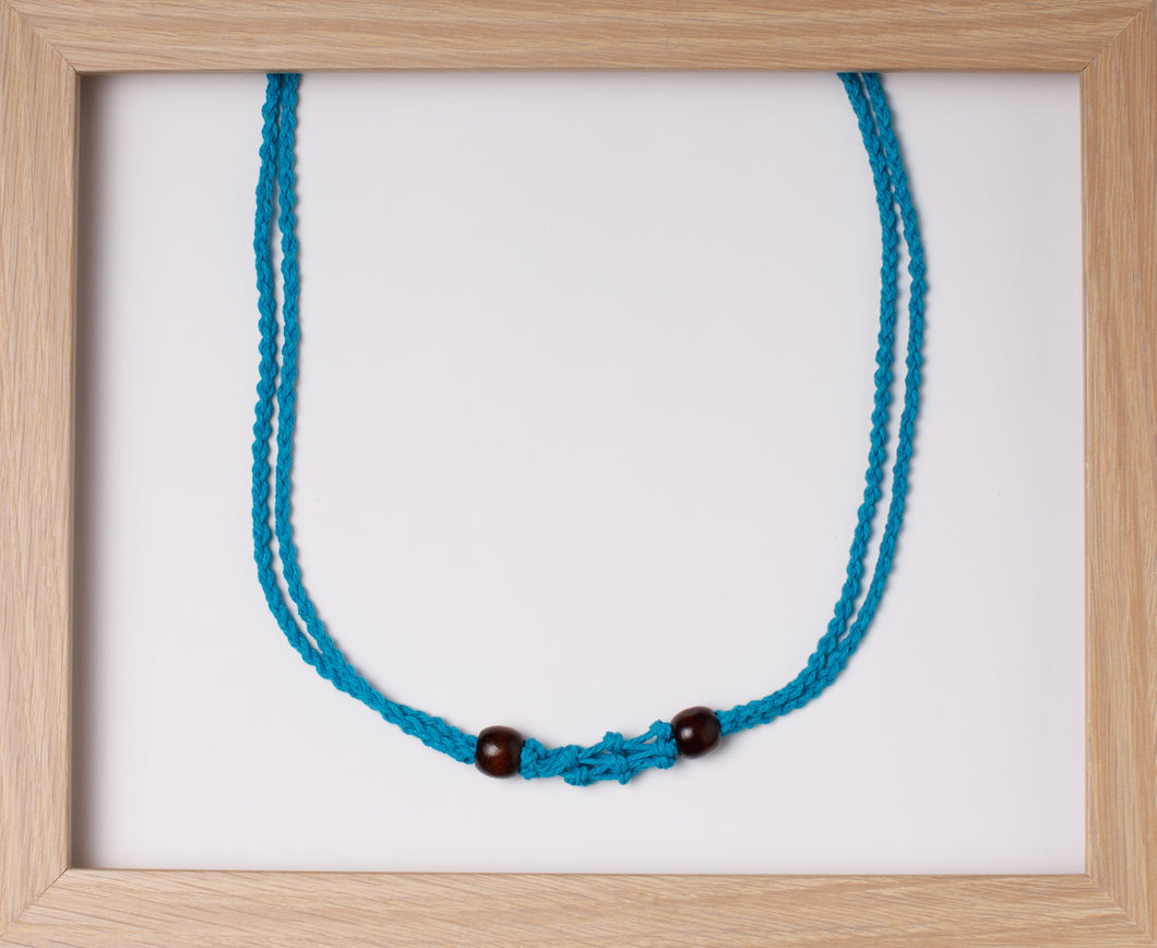 Turquoise 4String Hemp Necklace