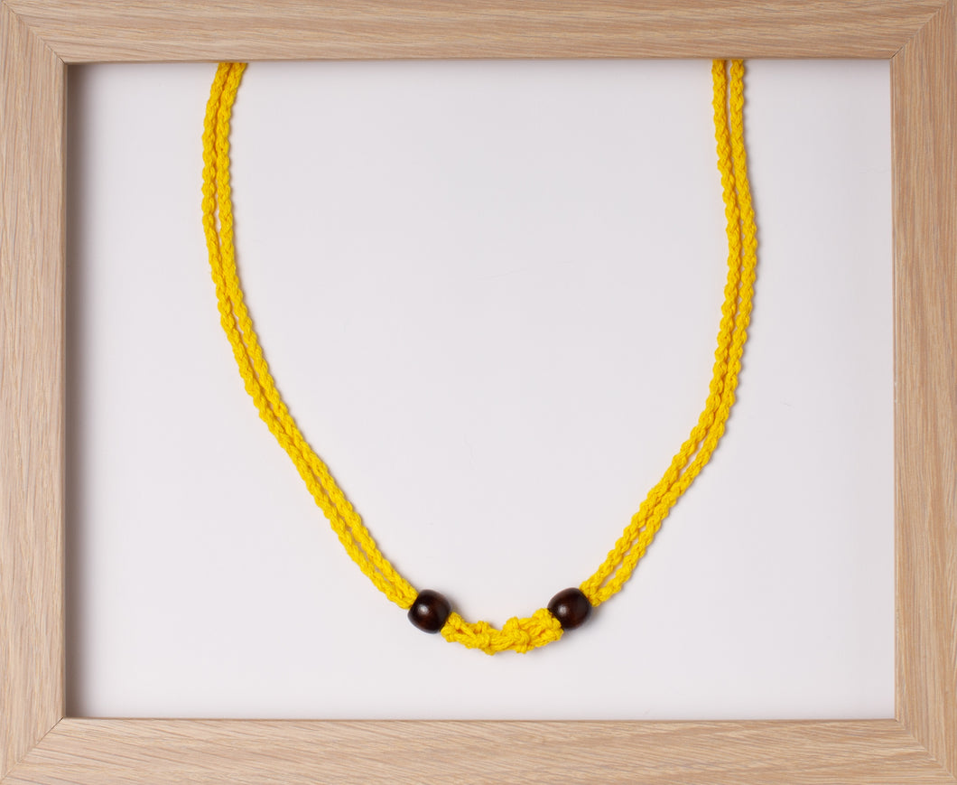 Yellow 4String Hemp Necklace