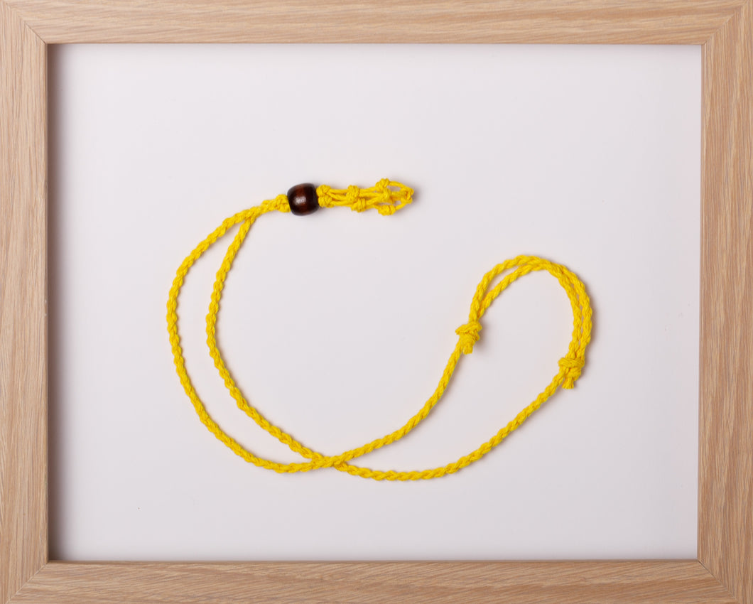 Yellow Choker Hemp Necklace